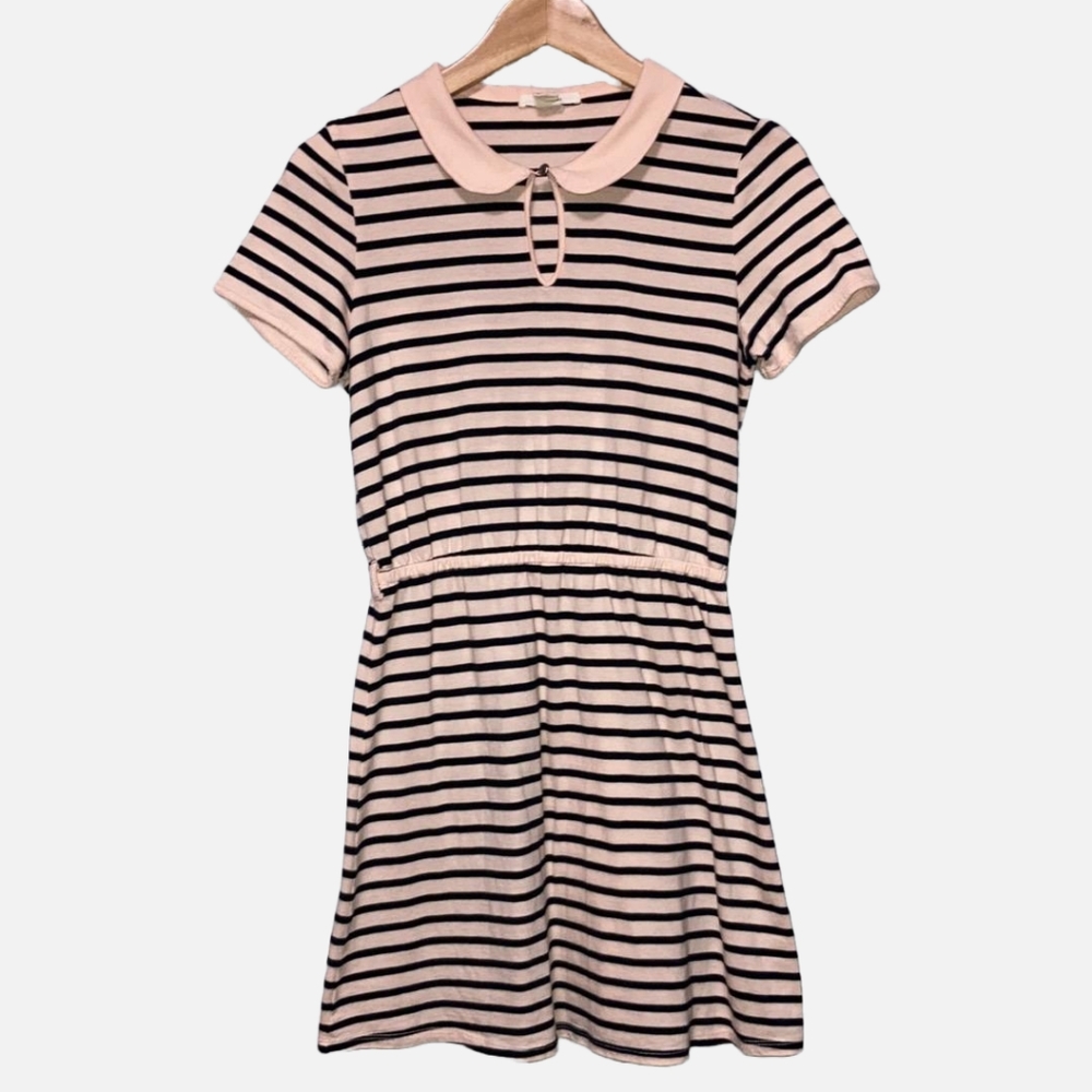 Forever 21 (I Love H81) Collared Striped Dress Medium